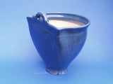 Keramik Blumen Hängetopf Mittel Blau Uni Irdenware