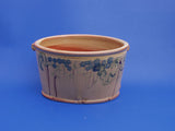 Weinkühler Keramik in Handarbeit gefertigt und von Hand bemalt mit dem Trauben-Reben Dekor, so ist jedes Stück ein Unikat und ein einmahliges Geschenk