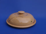 Käseglocke klein, gelb, bemalt, Irdenware Keramik Art.nr. 550