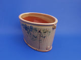 Keramik Weinkühler Gelb Bemalt mit Reben-Dekor - Von Hand gefertigt und bemalt