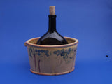 Keramik Weinkühler Gelb Bemalt für den perfekten gekühlten fränkischen Wein