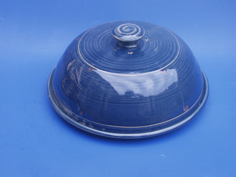 Käseglocke, groß-blau-bemalt, Keramik Irdenware Art.nr. 553